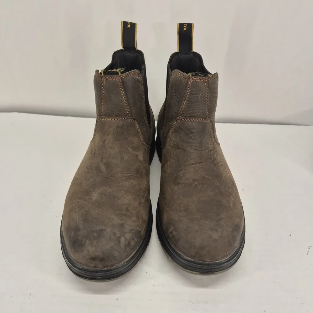 Timberland Pro Nashoba Men Soft Toe Pull On Work Boot Size 9 Brown